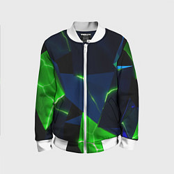 Детский бомбер Neon tile green