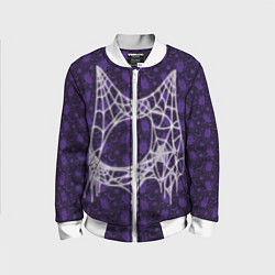 Бомбер детский Хэллоуин - Паутина, цвет: 3D-белый