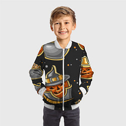 Бомбер детский День хэллоуин, цвет: 3D-белый — фото 2
