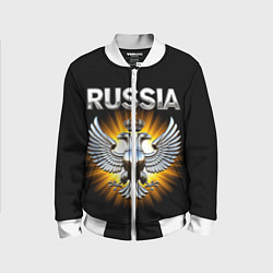Бомбер детский Серебрянный орёл, цвет: 3D-белый