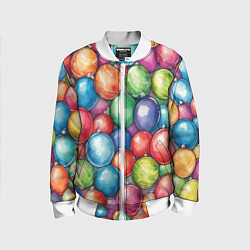 Детский бомбер Россыпь новогодних шаров