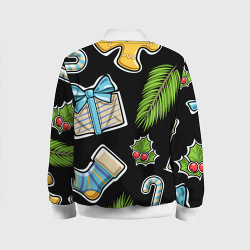 Детский бомбер Christmas soul / 3D-Белый – фото 2