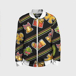 Бомбер детский Рождественский дух, цвет: 3D-белый