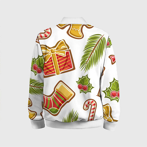 Детский бомбер Рождественский вайб / 3D-Белый – фото 2