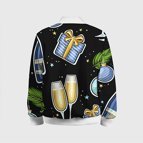 Детский бомбер Новогодний вайб / 3D-Белый – фото 2
