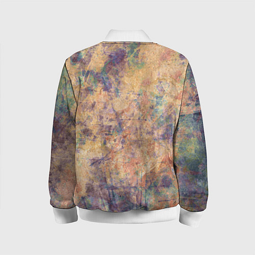 Детский бомбер Абстракция - pink marble with blue flecks / 3D-Белый – фото 2