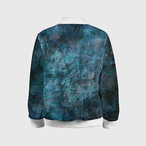 Детский бомбер Абстракция - dark blue / 3D-Белый – фото 2