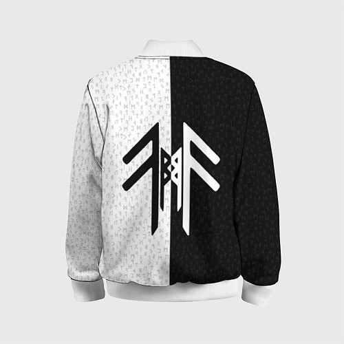 Детский бомбер Вегвизир и став бессмертия в рунах / 3D-Белый – фото 2