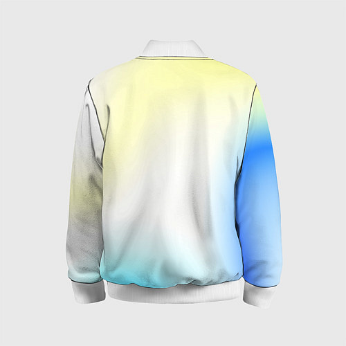Детский бомбер Color yellow blue white / 3D-Белый – фото 2