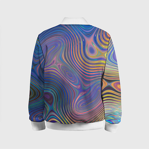 Детский бомбер Абстрактная рябь / 3D-Белый – фото 2