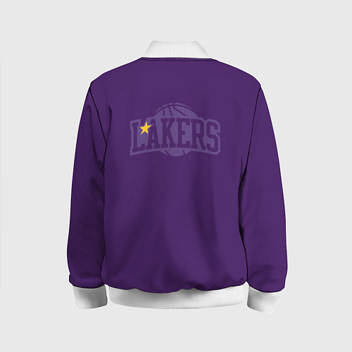 Детский бомбер NBA Lakers / 3D-Белый – фото 2