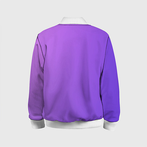 Детский бомбер The color is purple / 3D-Белый – фото 2
