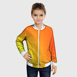 Бомбер детский Color orange red, цвет: 3D-белый — фото 2