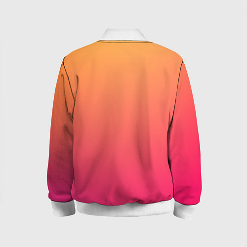 Детский бомбер Color orange pink / 3D-Белый – фото 2