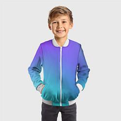 Бомбер детский Color multi-colored gradient, цвет: 3D-белый — фото 2