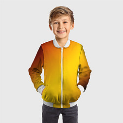 Бомбер детский Color yellow red gradient, цвет: 3D-белый — фото 2