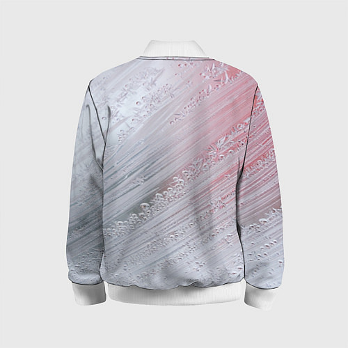Детский бомбер Морозные полосы на стекле / 3D-Белый – фото 2