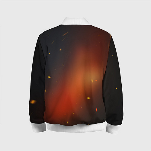 Детский бомбер Смена зелёной змеи на красную огненную лошадь / 3D-Белый – фото 2