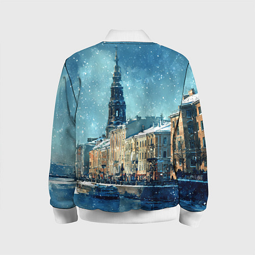 Детский бомбер Снегопад в Санкт-Петербурге / 3D-Белый – фото 2