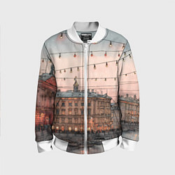 Детский бомбер Новогодний зимний Питер