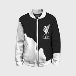 Бомбер детский Ливерпуль краски разводы, цвет: 3D-белый