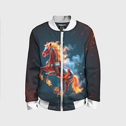 Детский бомбер Огненная лошадь киборг