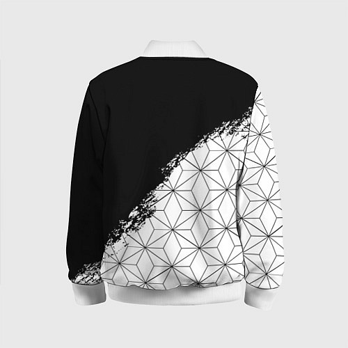 Детский бомбер Liverpool краски текстура геометрия / 3D-Белый – фото 2