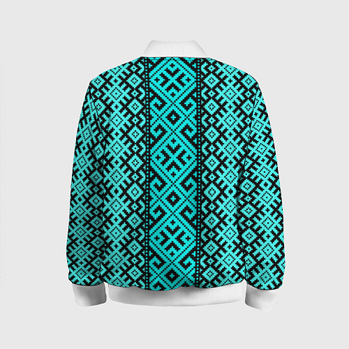Детский бомбер Орнамент славянский / 3D-Белый – фото 2