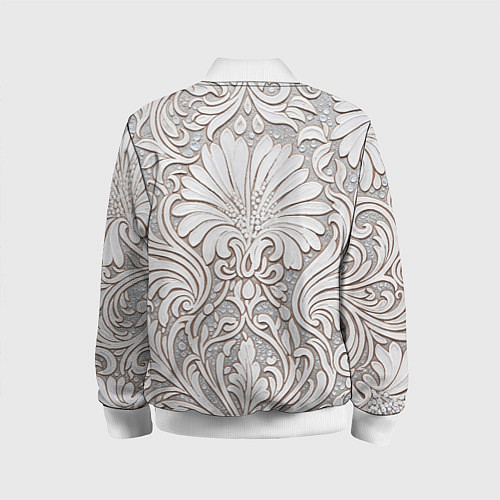 Детский бомбер Вензельные цветы / 3D-Белый – фото 2