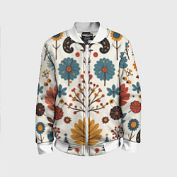 Детский бомбер Осенние орнаменты