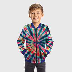 Бомбер детский Tie dye, цвет: 3D-синий — фото 2