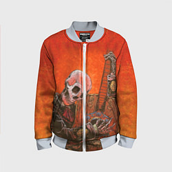 Детский бомбер Скелет с гитарой