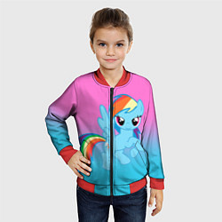 Бомбер детский My Little Pony, цвет: 3D-красный — фото 2