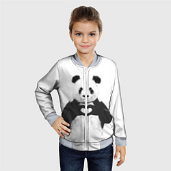 Бомбер детский Panda Love, цвет: 3D-серый — фото 2