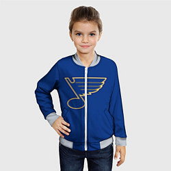 Бомбер детский St Louis Blues: Tarasenko 91, цвет: 3D-серый — фото 2