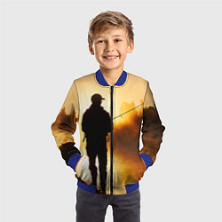 Бомбер детский Вечерний рыбак, цвет: 3D-синий — фото 2