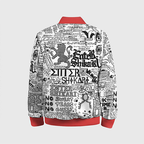 Детский бомбер Enter Shikari: Words / 3D-Красный – фото 2