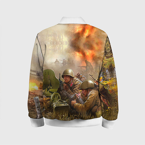 Детский бомбер День победы / 3D-Белый – фото 2