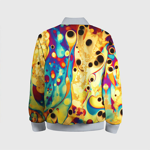 Детский бомбер Абстракция кислотные метаморфозы / 3D-Серый – фото 2