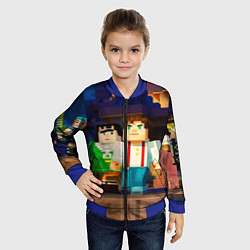 Бомбер детский Minecraft Men's, цвет: 3D-синий — фото 2