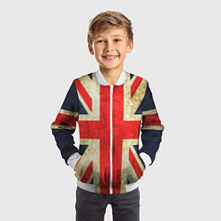 Бомбер детский Великобритания, цвет: 3D-белый — фото 2