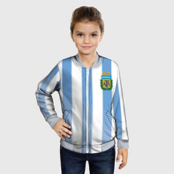 Бомбер детский Сборная Аргентины: ЧМ-2018, цвет: 3D-серый — фото 2