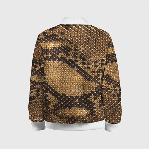 Детский бомбер Змеиная кожа / 3D-Белый – фото 2
