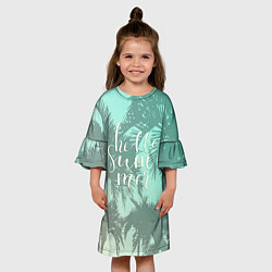 Платье клеш для девочки HAWAII 8, цвет: 3D-принт — фото 2