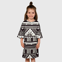 Платье клеш для девочки Etno pattern, цвет: 3D-принт — фото 2