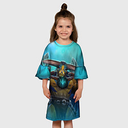Платье клеш для девочки Elder Titan, цвет: 3D-принт — фото 2