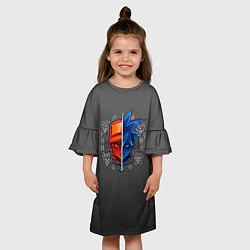 Платье клеш для девочки Игроки Покемонов, цвет: 3D-принт — фото 2