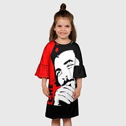 Платье клеш для девочки Че Гевара, цвет: 3D-принт — фото 2