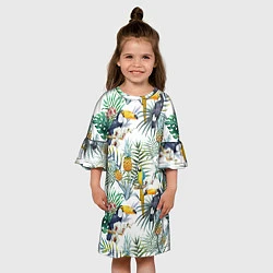 Платье клеш для девочки Фэшн 9, цвет: 3D-принт — фото 2