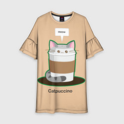 Платье клеш для девочки Catpuccino, цвет: 3D-принт